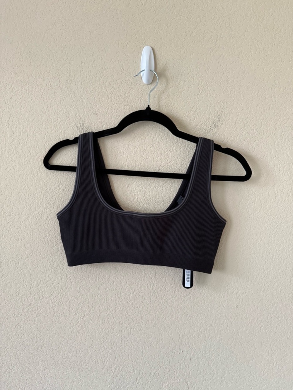 NWT Nike x Skims Seamless Ribbed Micro Scoop Bra in Obsidian